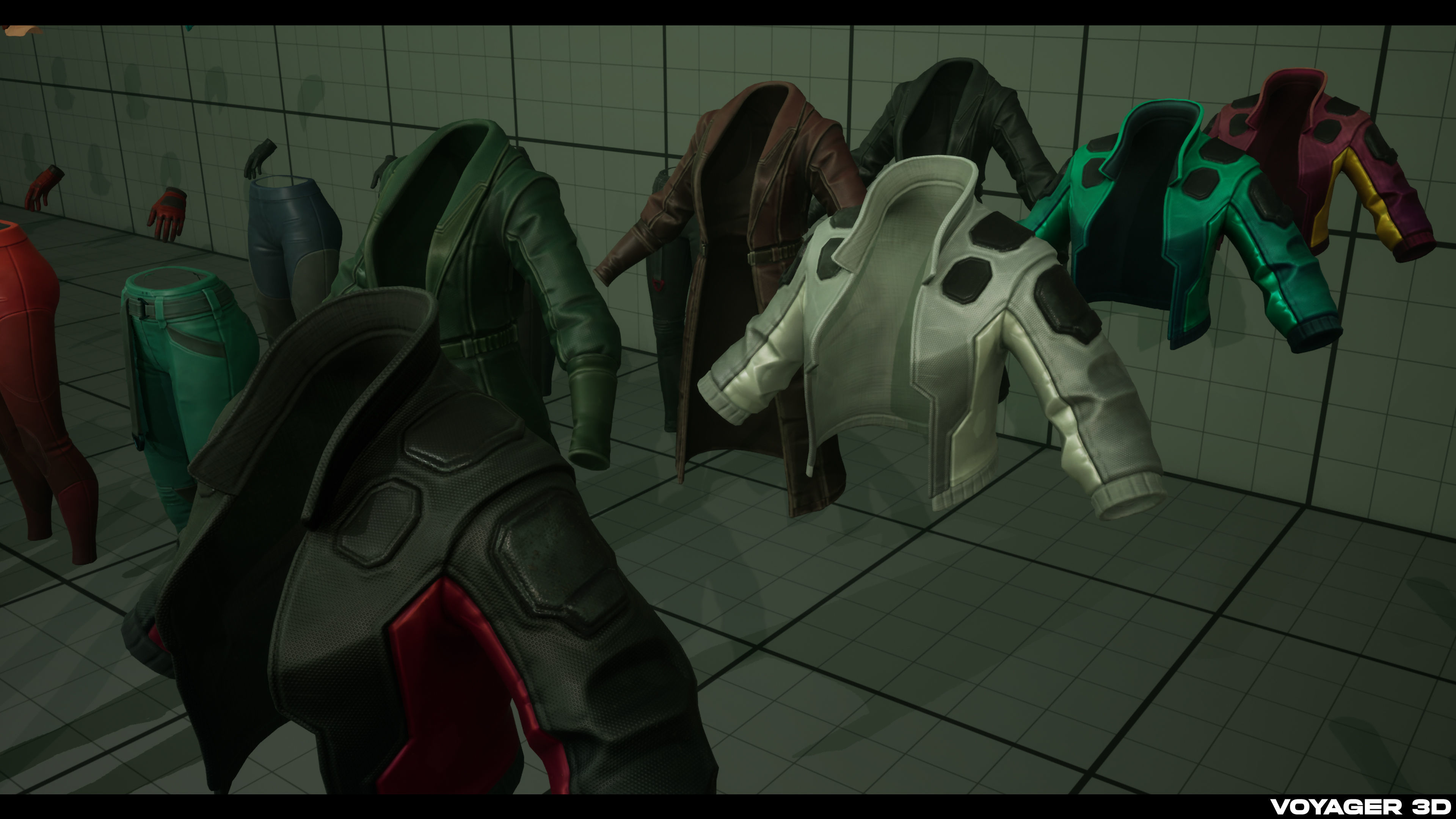 Stylized Cyberpunk Girl Low-poly 3D model_8