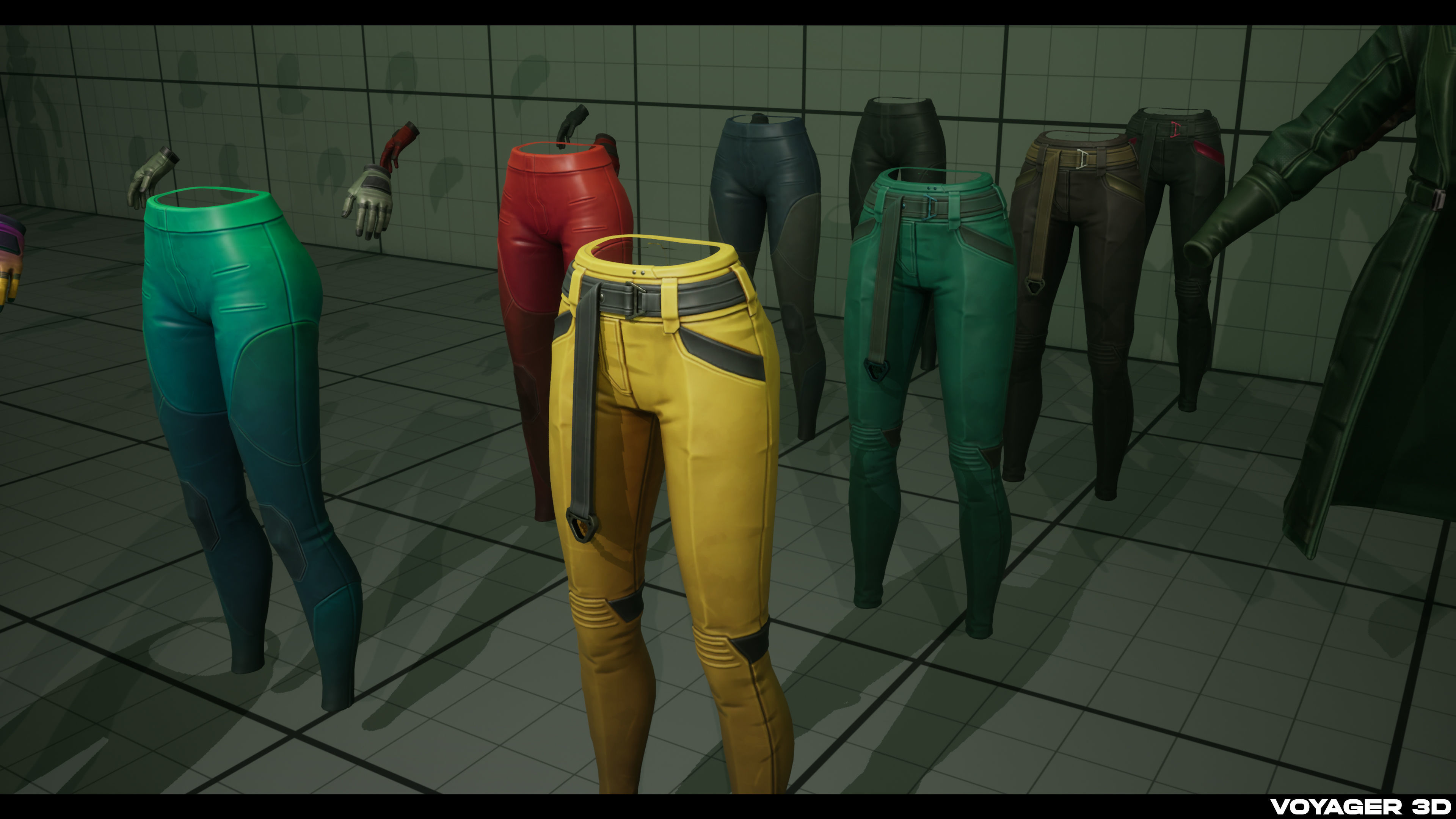 Stylized Cyberpunk Girl Low-poly 3D model_9