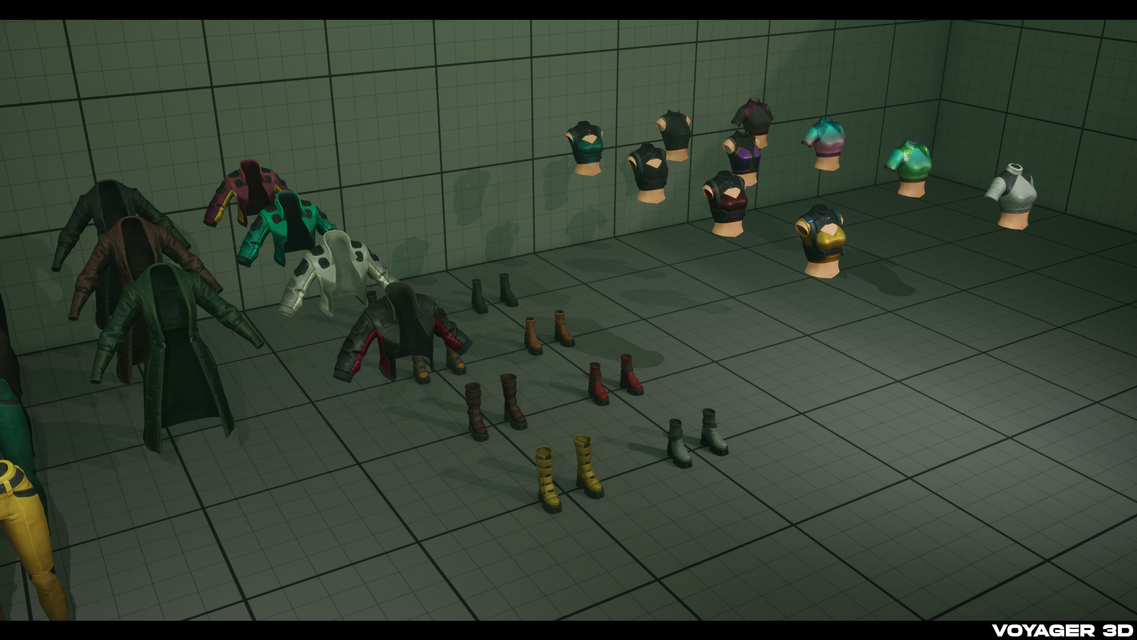 Stylized Cyberpunk Girl Low-poly 3D model_7