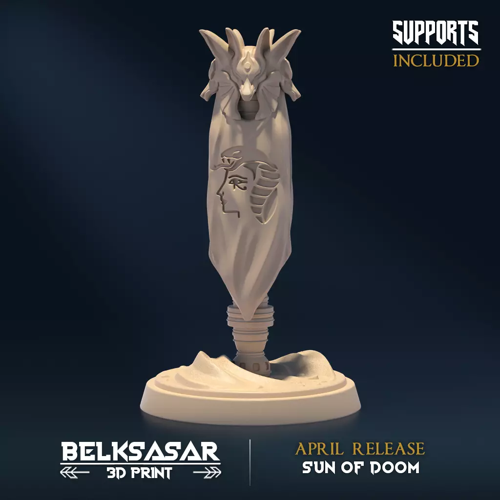 Doom Sun Banner 3D print model_0