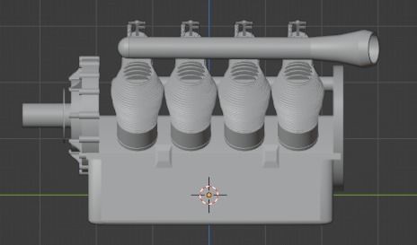 RAF 1 Air-cooled Engine 3D model_2