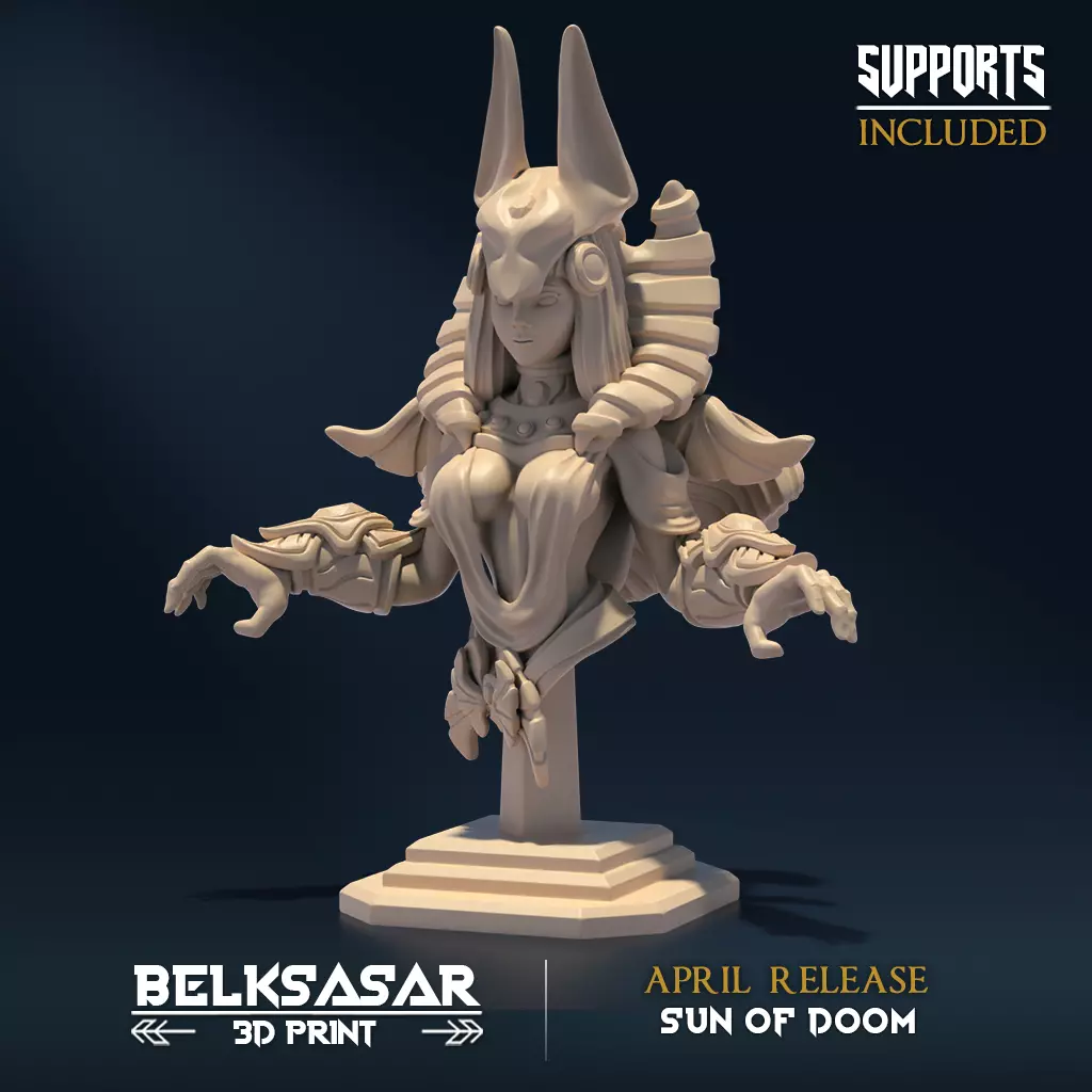 Doom Sun Bust 3D print model