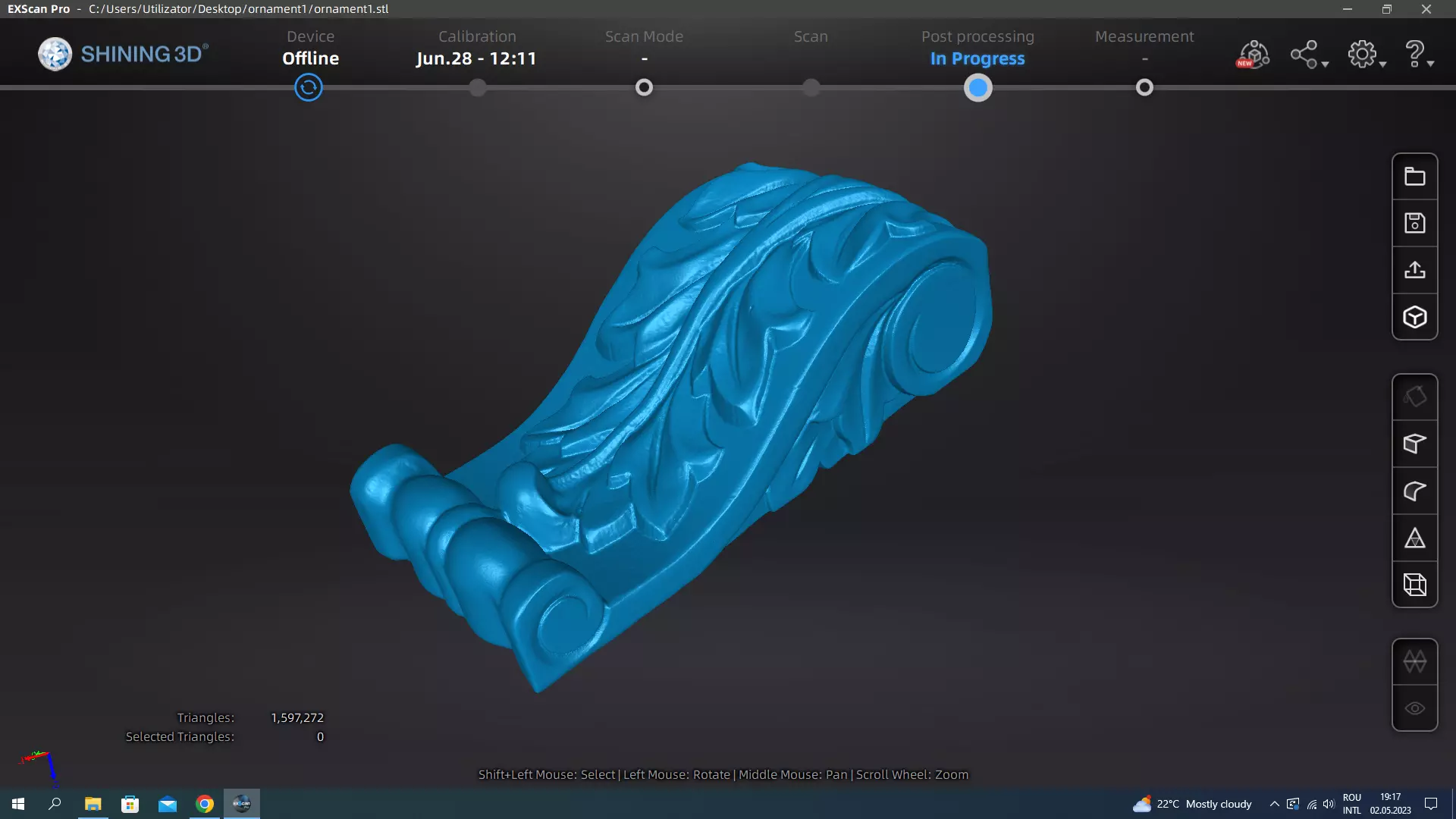 Wood Art Decoration 3D model_0
