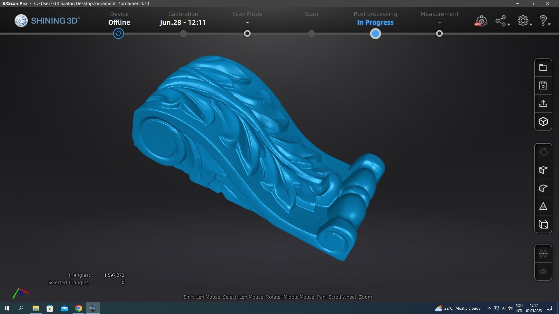 Wood Art Decoration 3D model_5