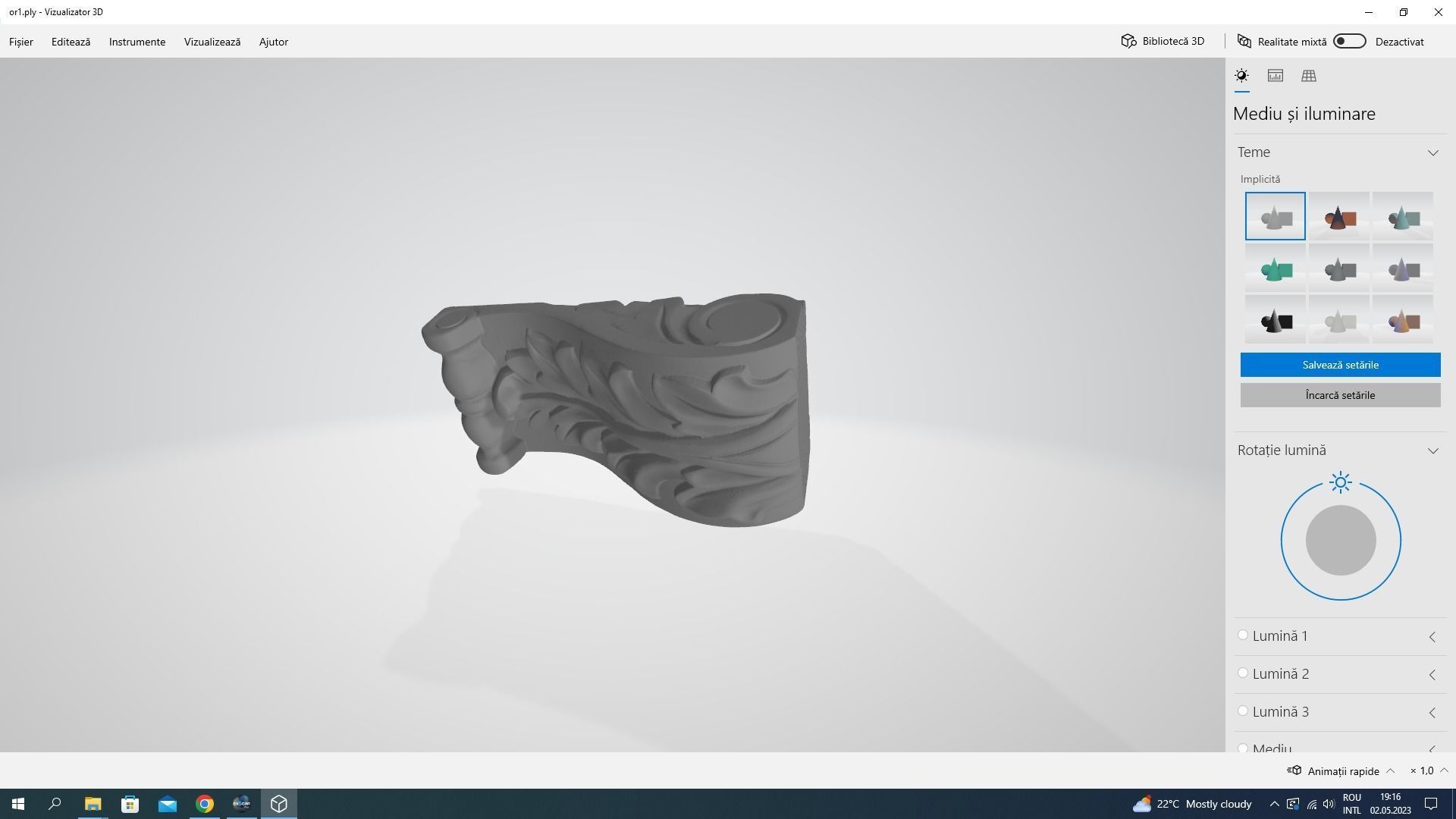 Wood Art Decoration 3D model_1