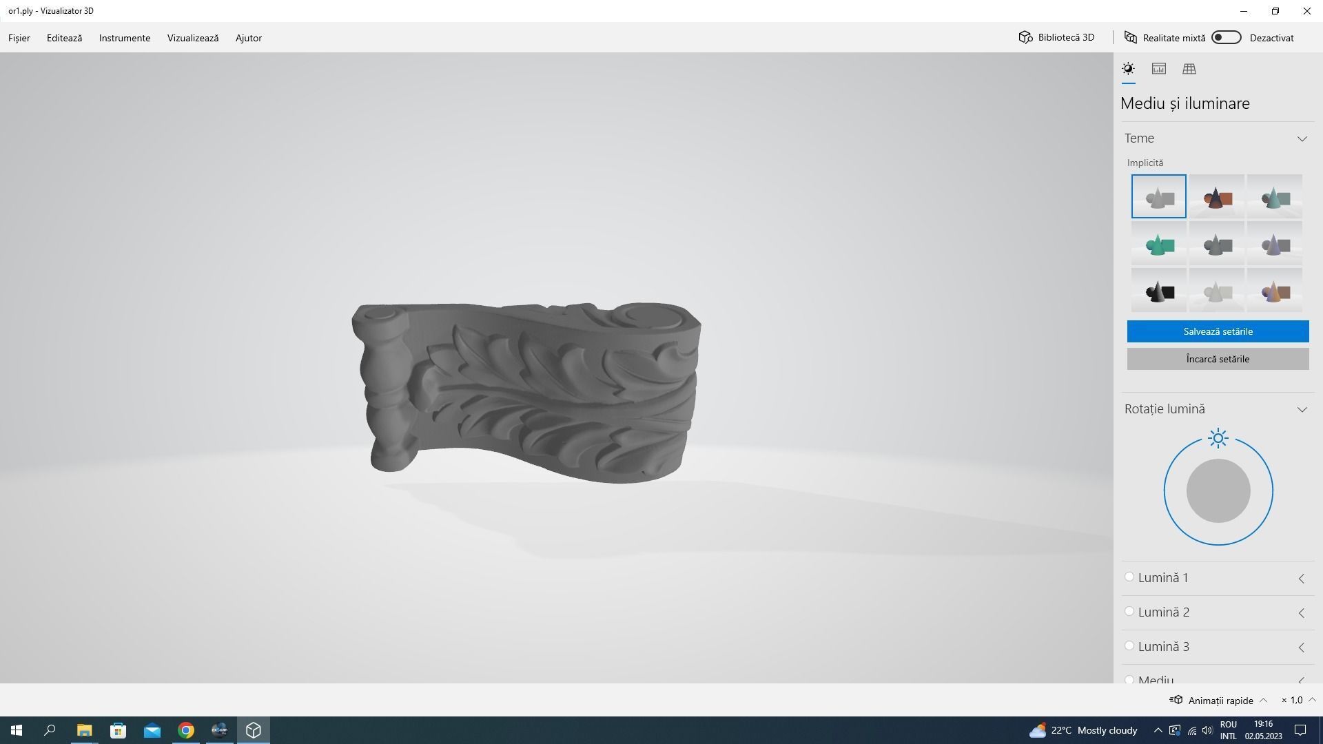 Wood Art Decoration 3D model_3