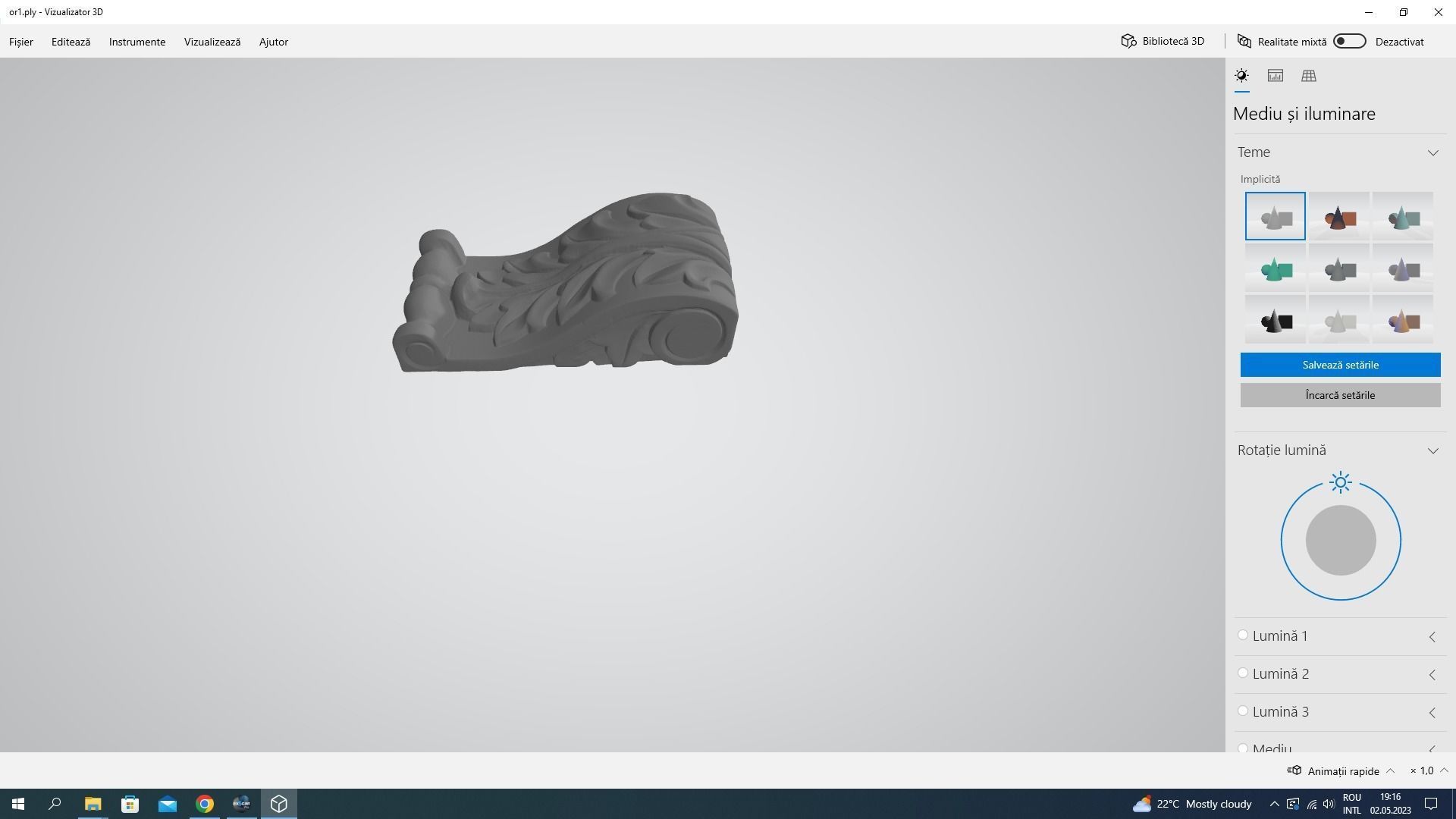 Wood Art Decoration 3D model_4