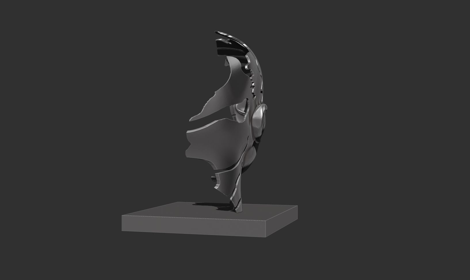 Abstract conceptual face sculpture 2 3D print model_5