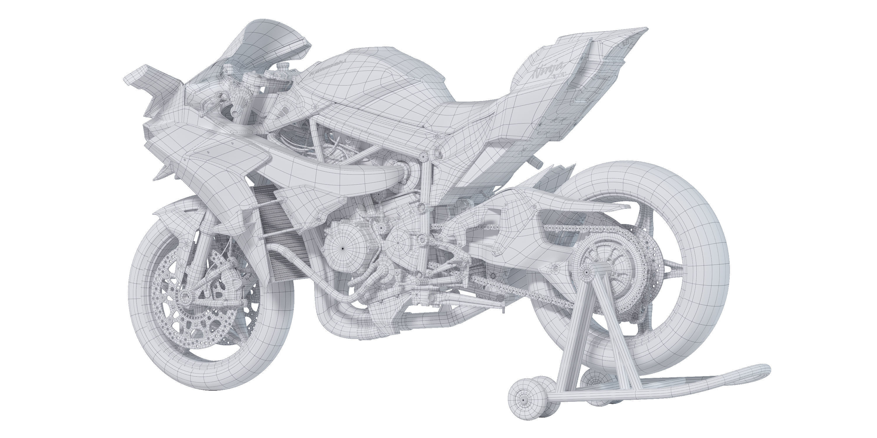 Kawasaki Ninja H2R 2023 3D model_7
