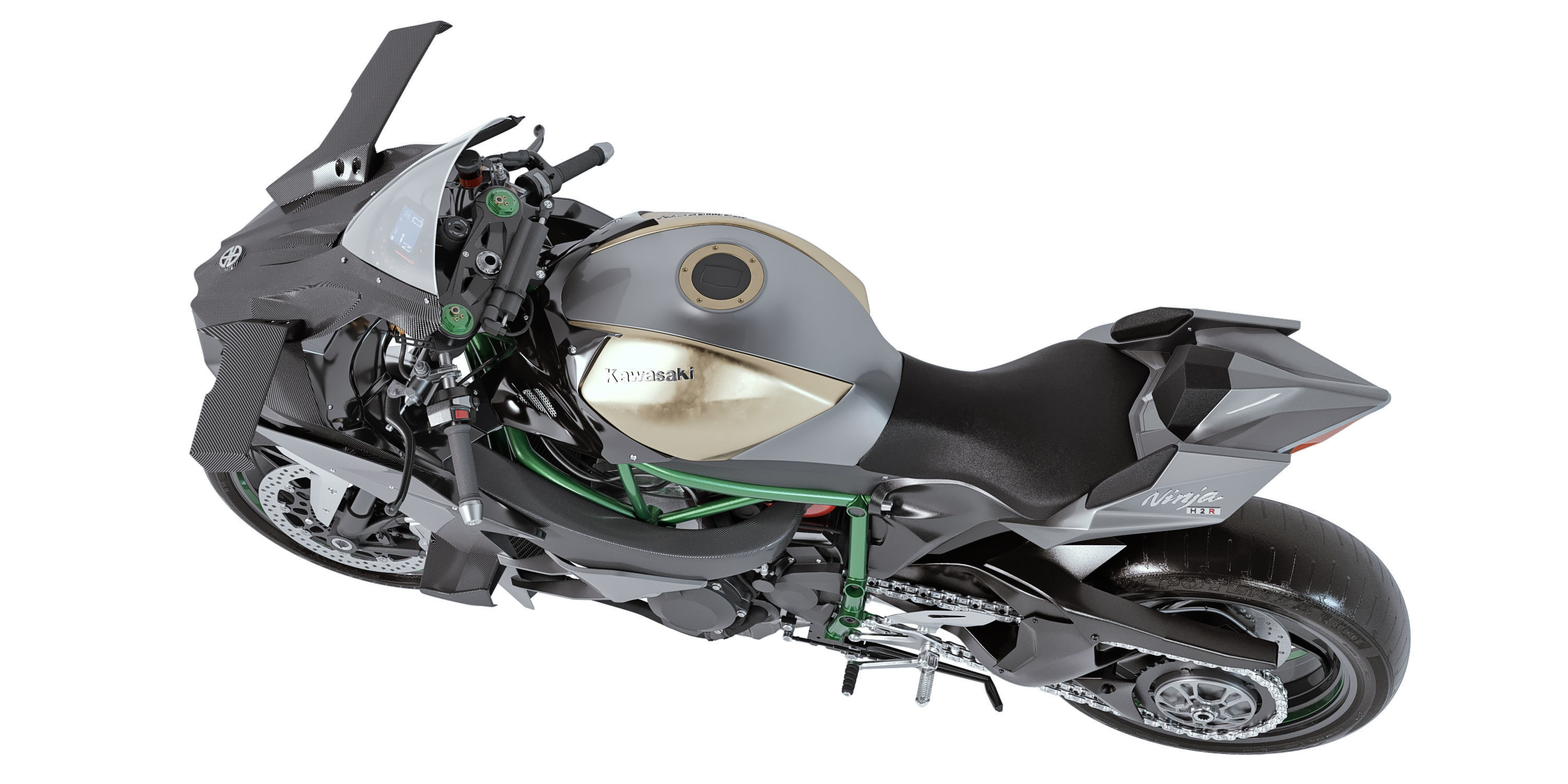 Kawasaki Ninja H2R 2023 3D model_3