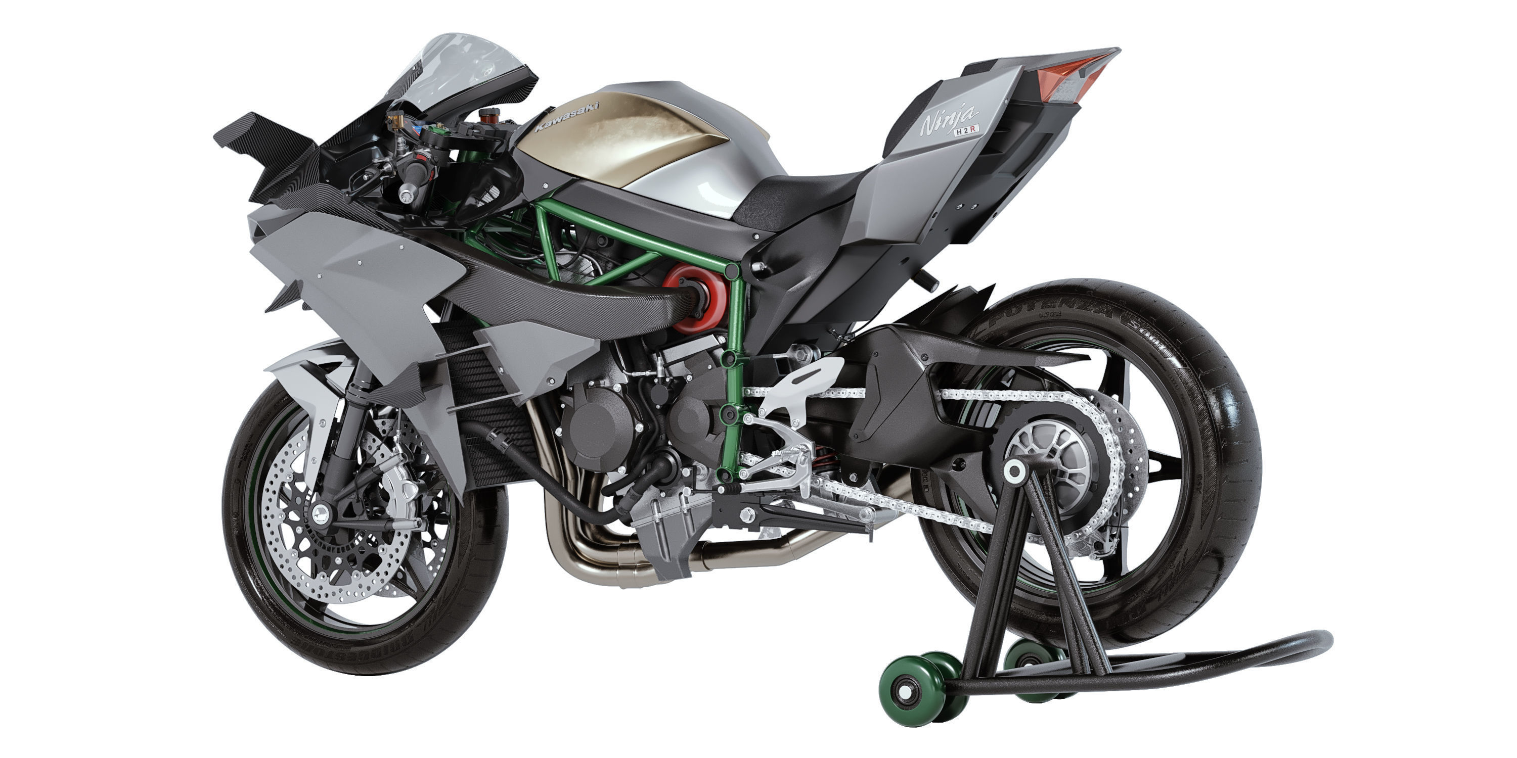 Kawasaki Ninja H2R 2023 3D model_1