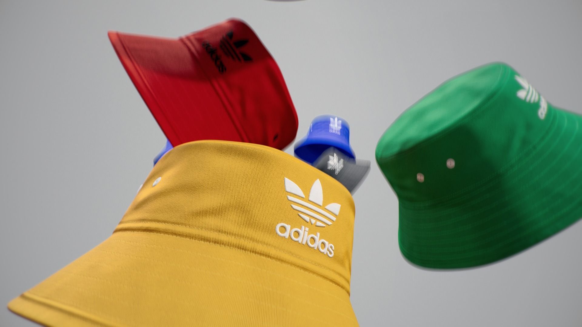 Bucket Hat PBR Low-poly 3D model ADIDAS Low-poly 3D model_1