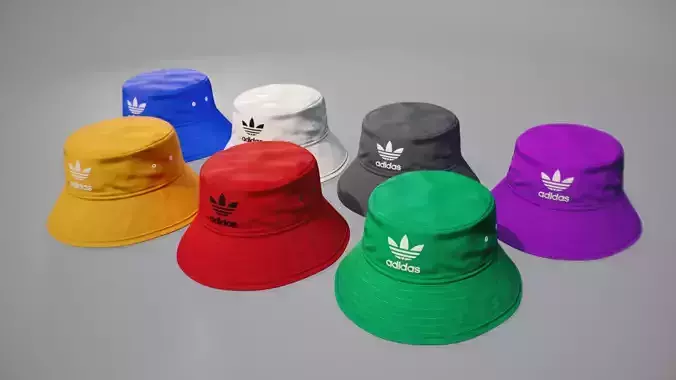 Bucket Hat PBR Low-poly 3D model ADIDAS Low-poly 3D model Bucket Hat PBR Low-poly 3D model ADIDAS Low-poly 3D model