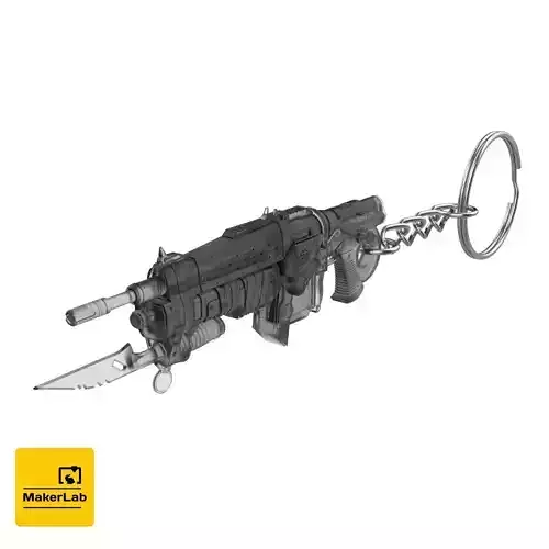 Keychain - Retro Lancer - Gears Of War - Printable model - STL  3D print model