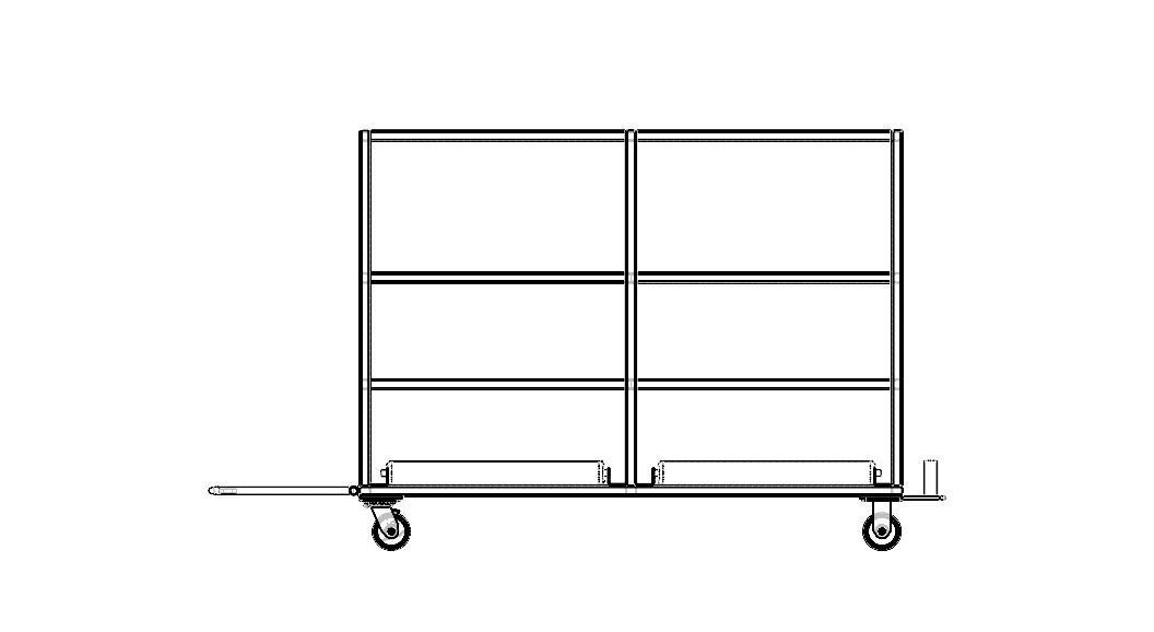 Roller Transfer Carts Trolley Free 3D model_6