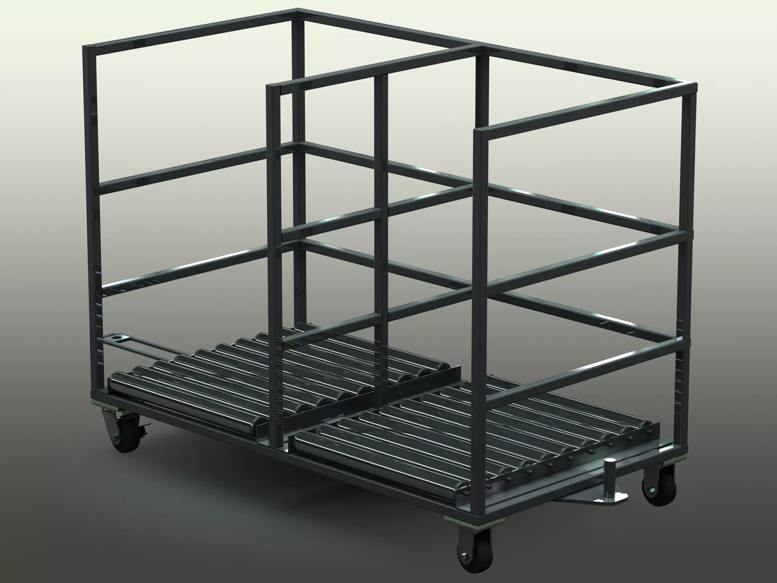 Roller Transfer Carts Trolley Free 3D model_0