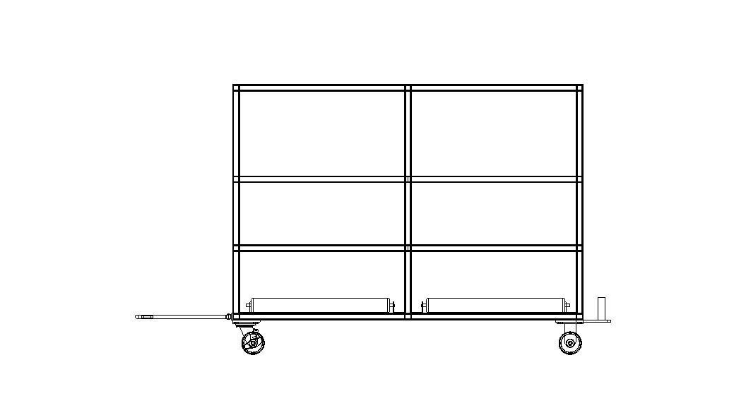 Roller Transfer Carts Trolley Free 3D model_7