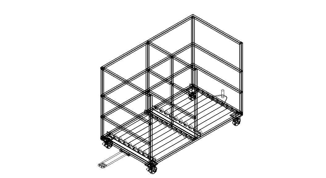 Roller Transfer Carts Trolley Free 3D model_16