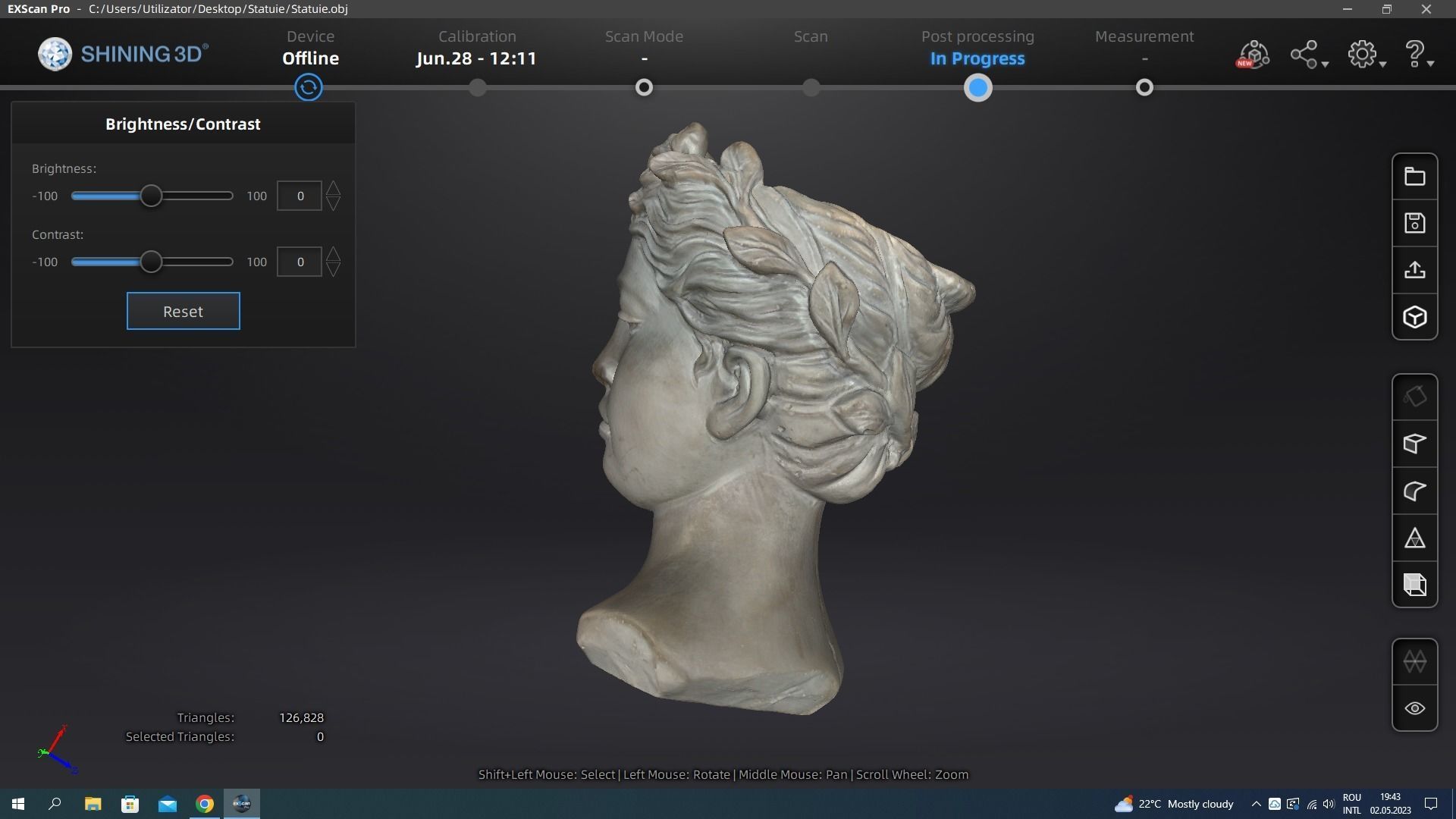 Woman Statue Model Low-poly 3D model_8