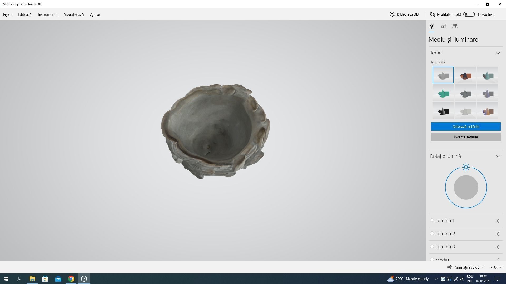 Woman Statue Model Low-poly 3D model_4