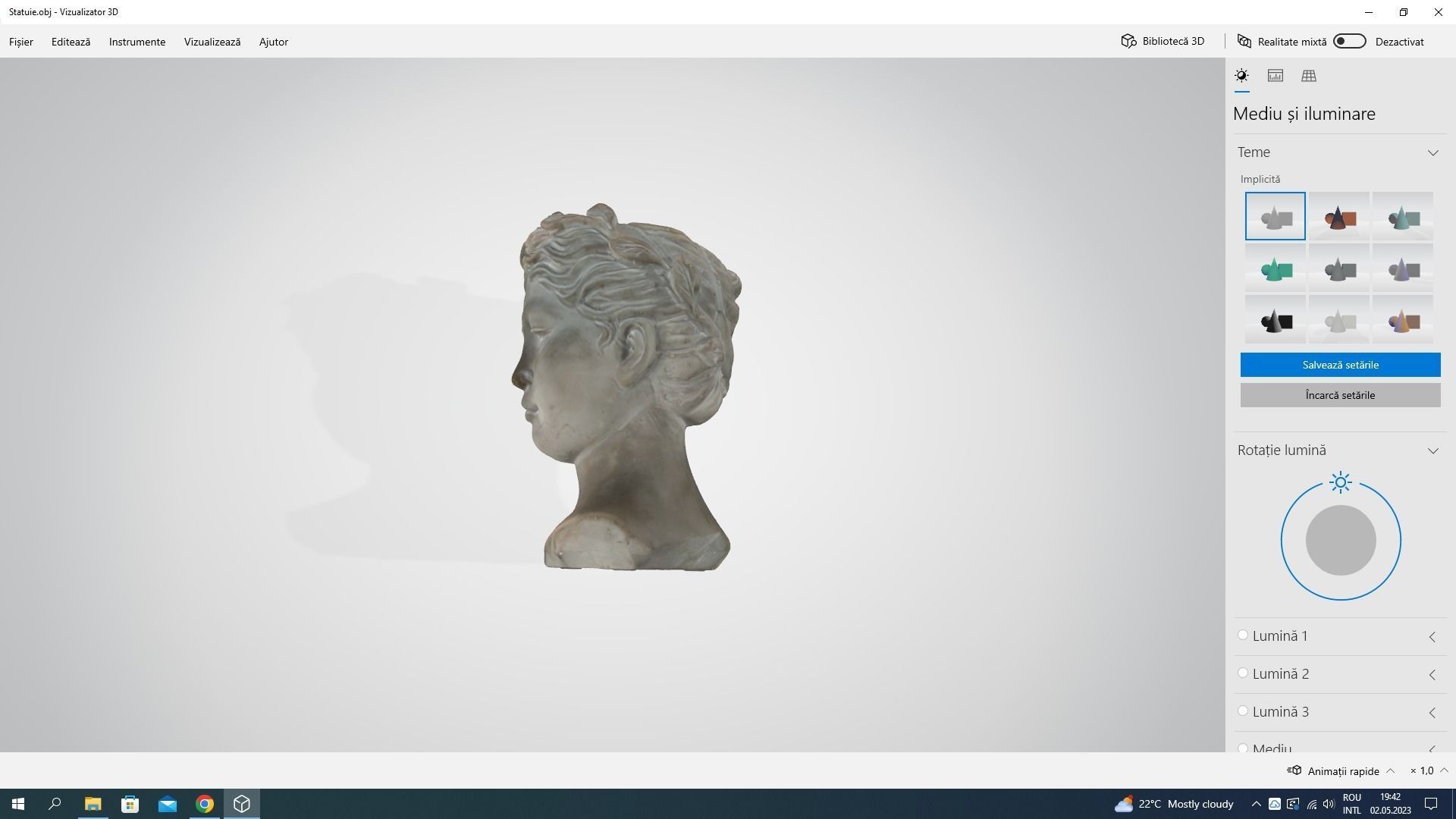 Woman Statue Model Low-poly 3D model_2