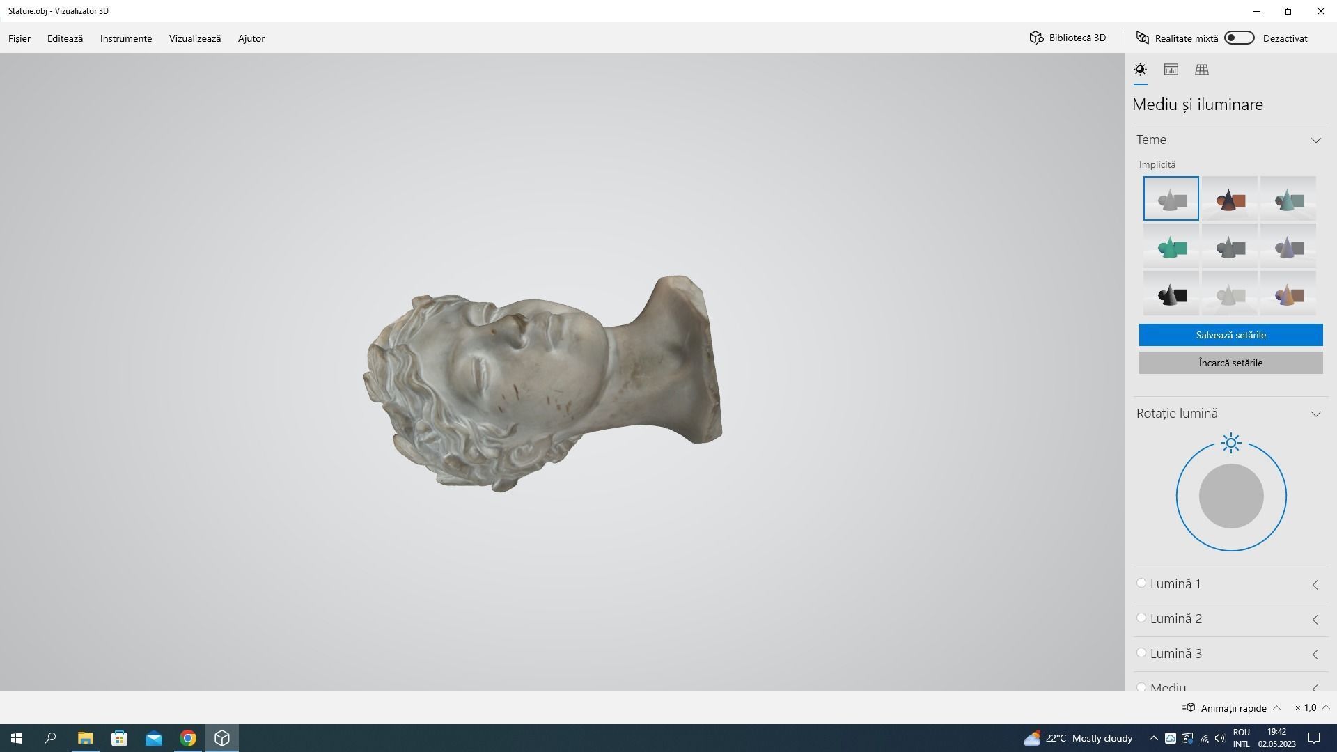 Woman Statue Model Low-poly 3D model_5