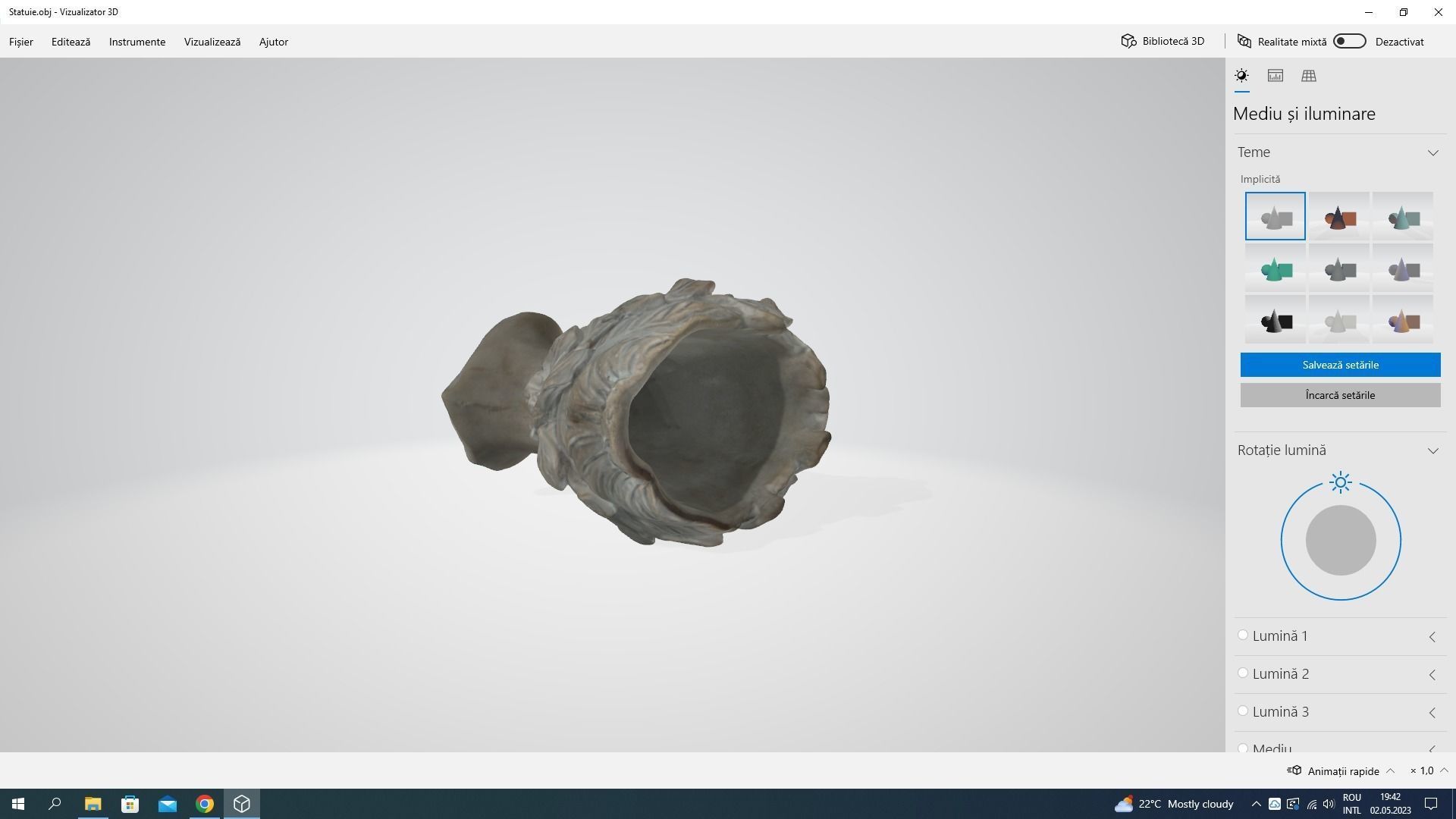 Woman Statue Model Low-poly 3D model_3