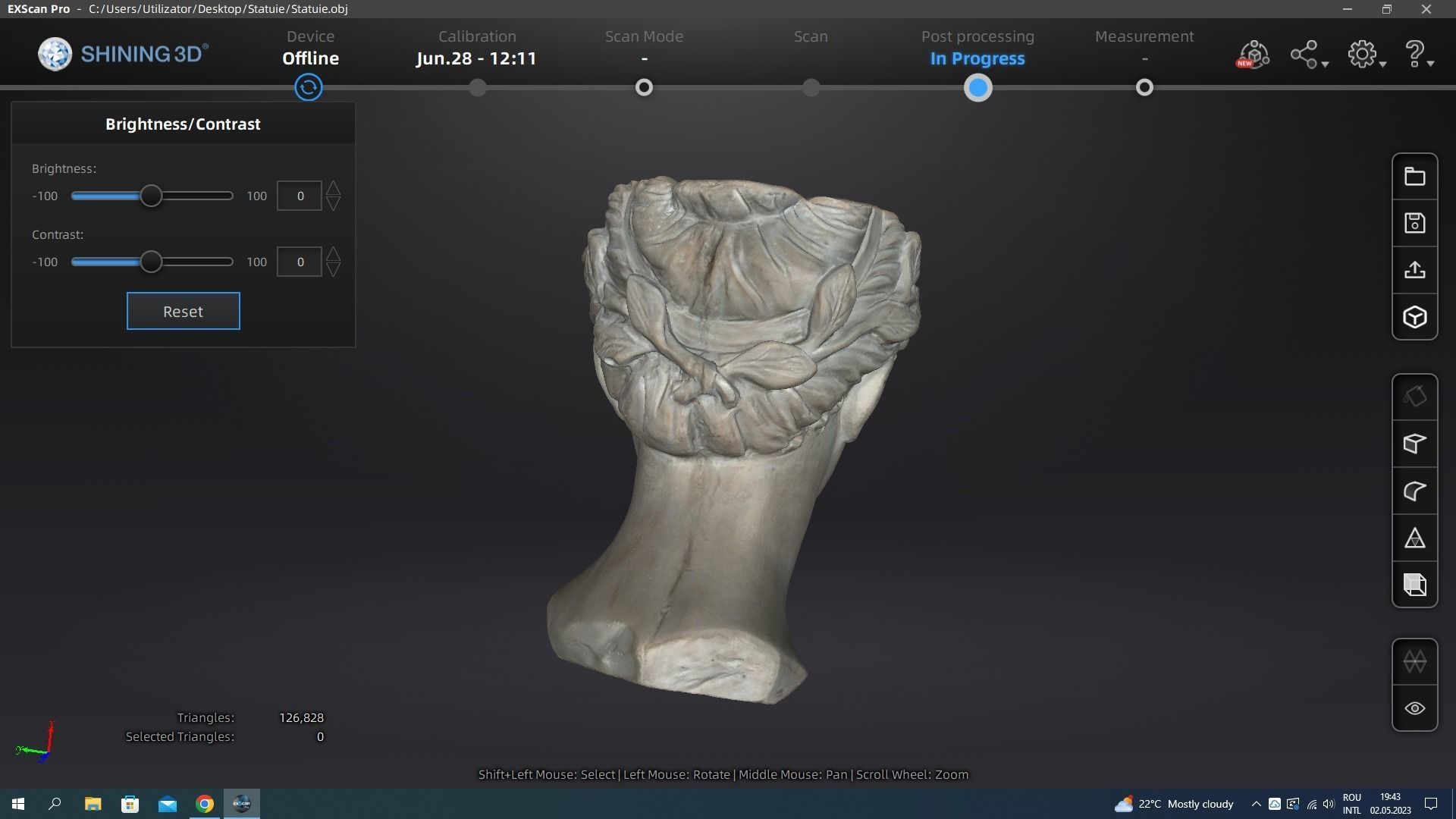 Woman Statue Model Low-poly 3D model_9