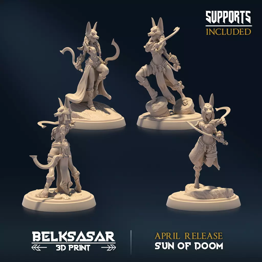 Doomblades of Dark Sun Set x4 3D print model