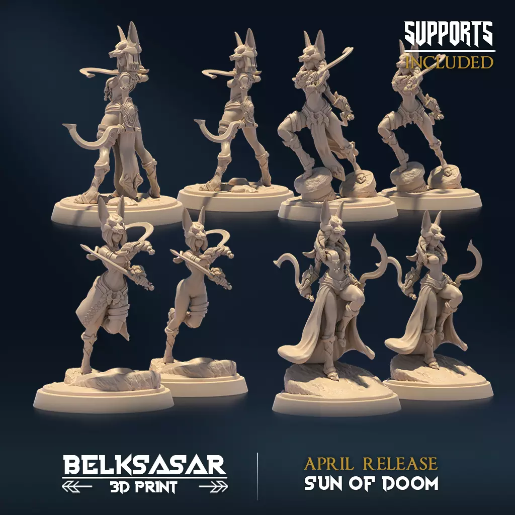 Doomblades of Dark Sun Nude and Normal Set x8 3D print model_0