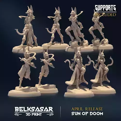 Doomblades of Dark Sun Nude and Normal Set x8