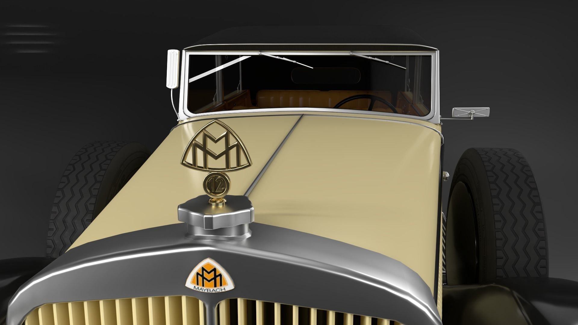 Maybach DS8 Zeppelin 1938 Low-poly 3D model_7