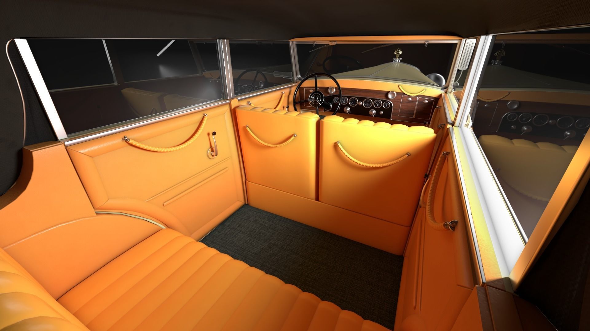 Maybach DS8 Zeppelin 1938 Low-poly 3D model_11