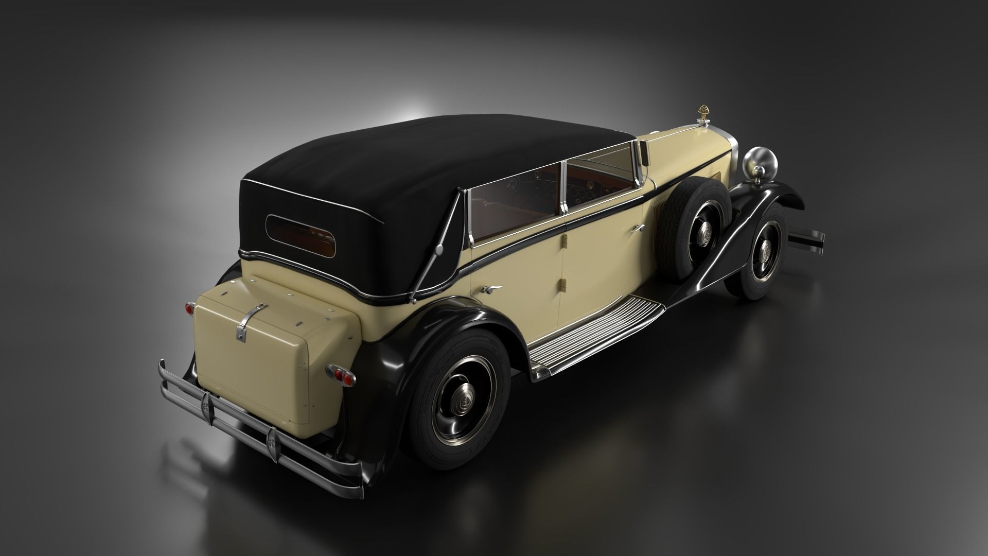 Maybach DS8 Zeppelin 1938 Low-poly 3D model_5
