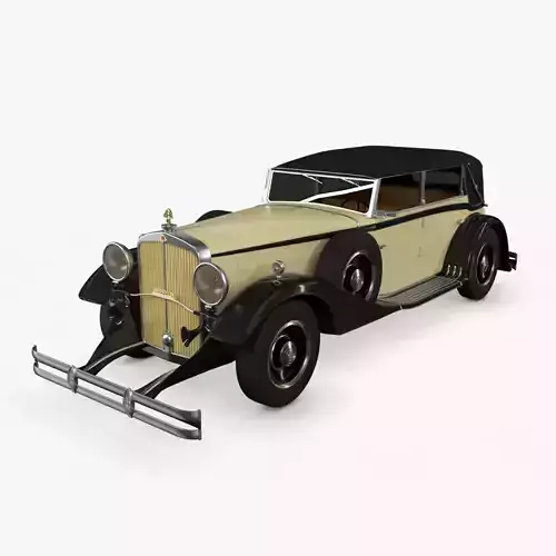 Maybach DS8 Zeppelin 1938 Low-poly 3D model