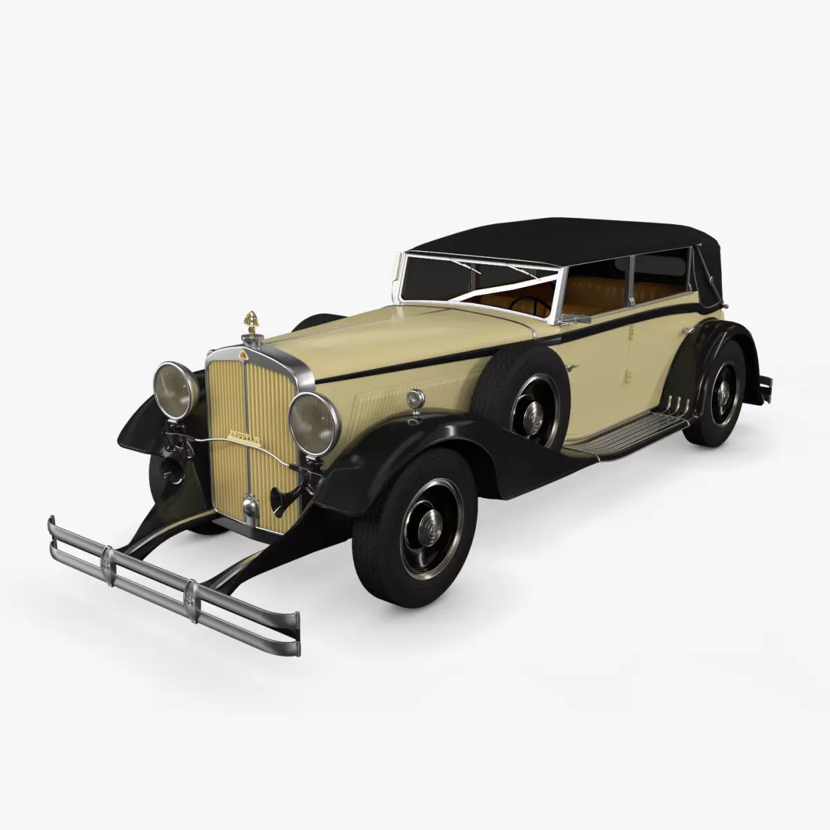 Maybach DS8 Zeppelin 1938 Low-poly 3D model_0