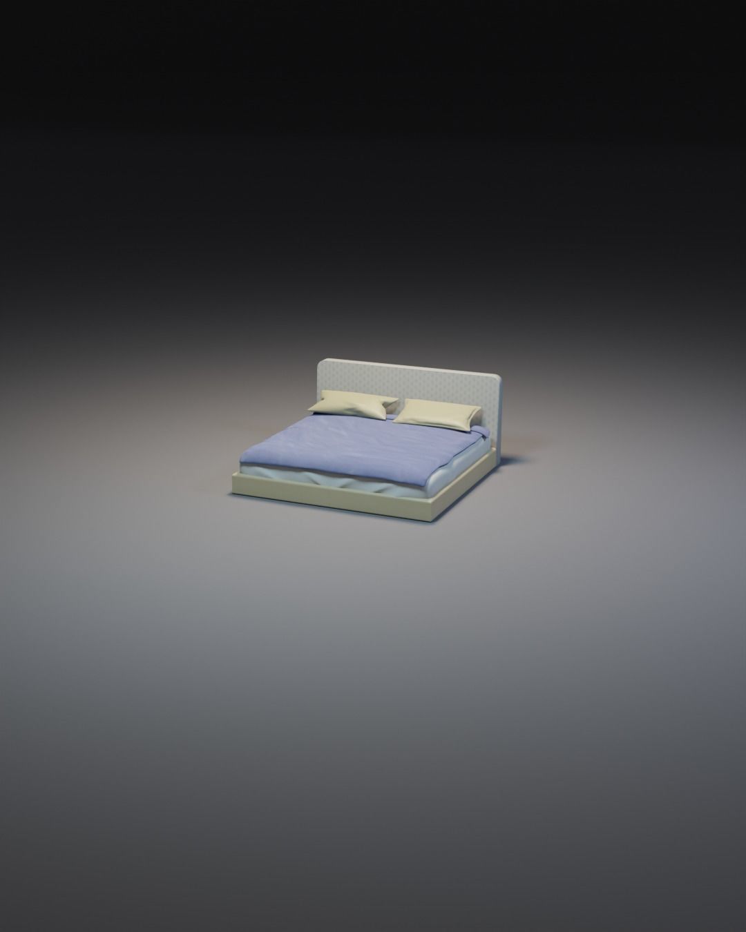 Bed High-poly 3D model_2
