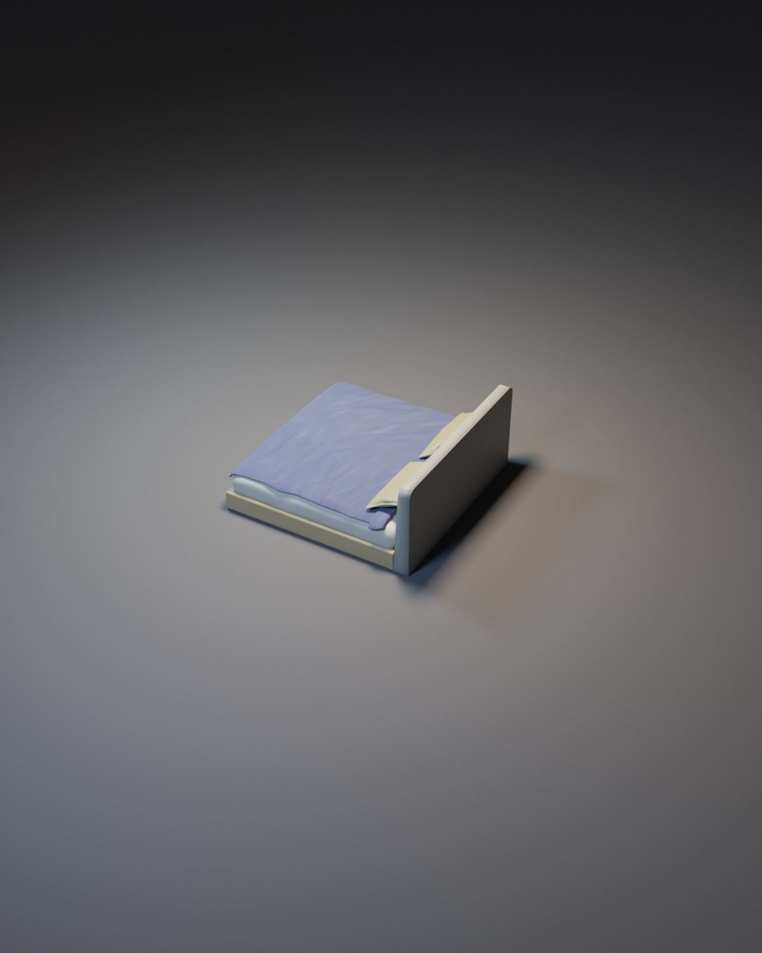 Bed High-poly 3D model_6