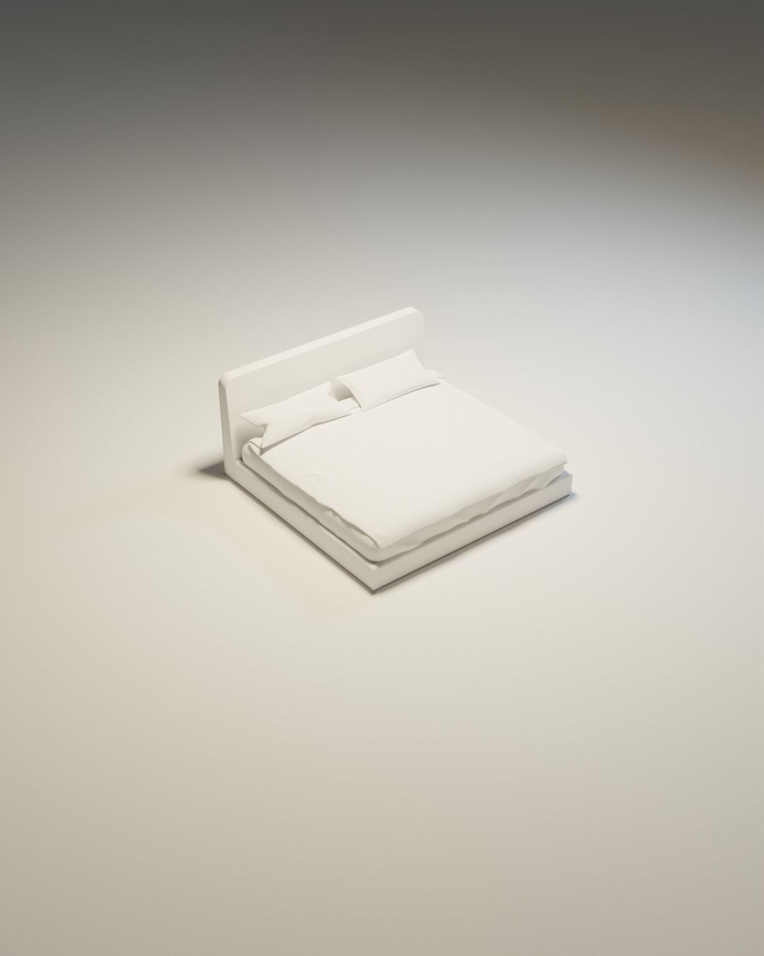 Bed High-poly 3D model_5