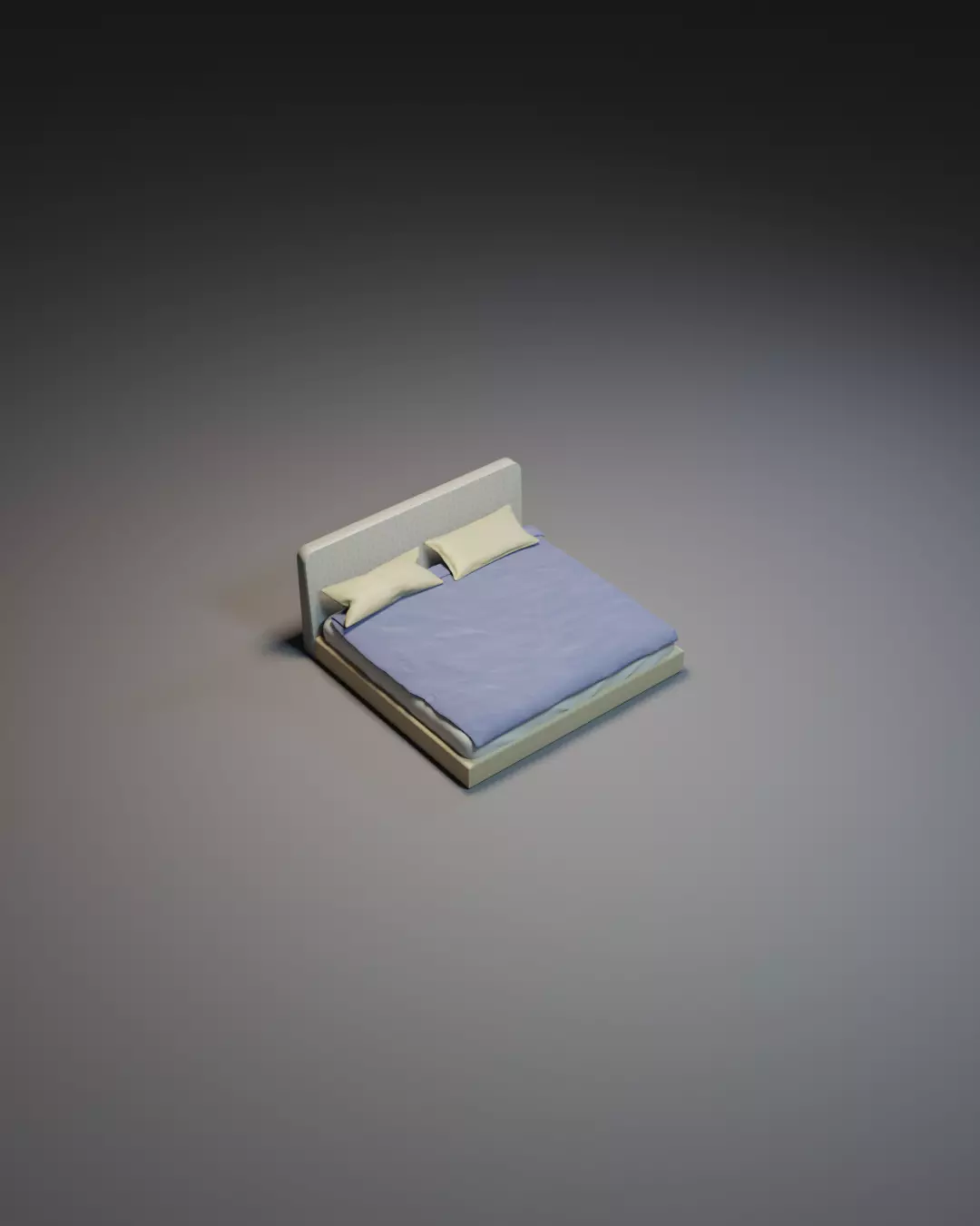 Bed High-poly 3D model_0