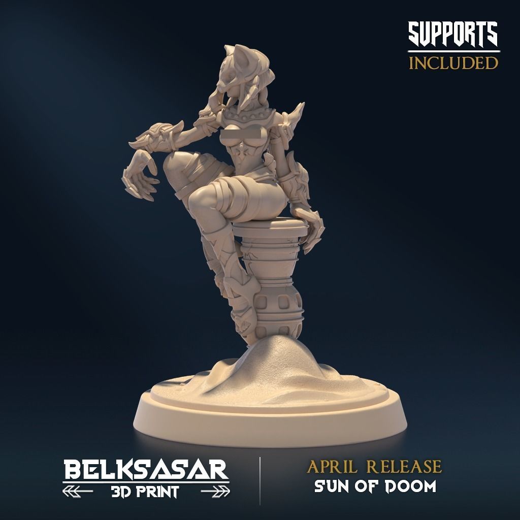 Doomclaws C Nude and Normal 3D print model_6