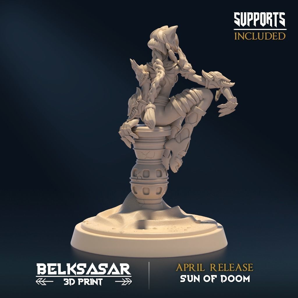 Doomclaws C Nude and Normal 3D print model_4