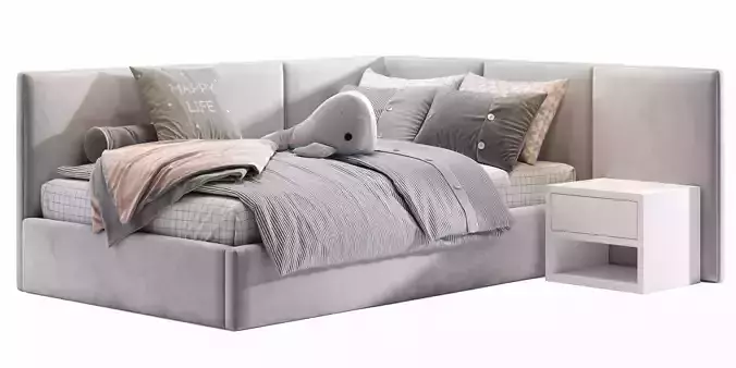 BR corner Bed 3D model