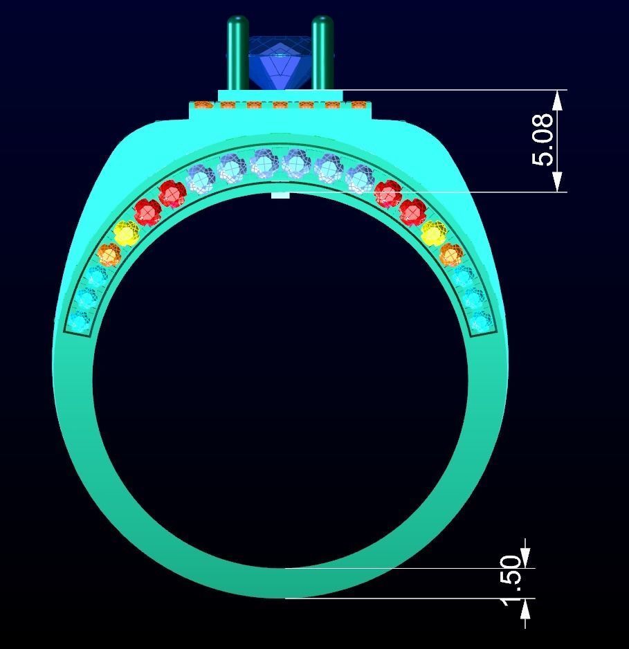 Men Ring 5 3D print model_3