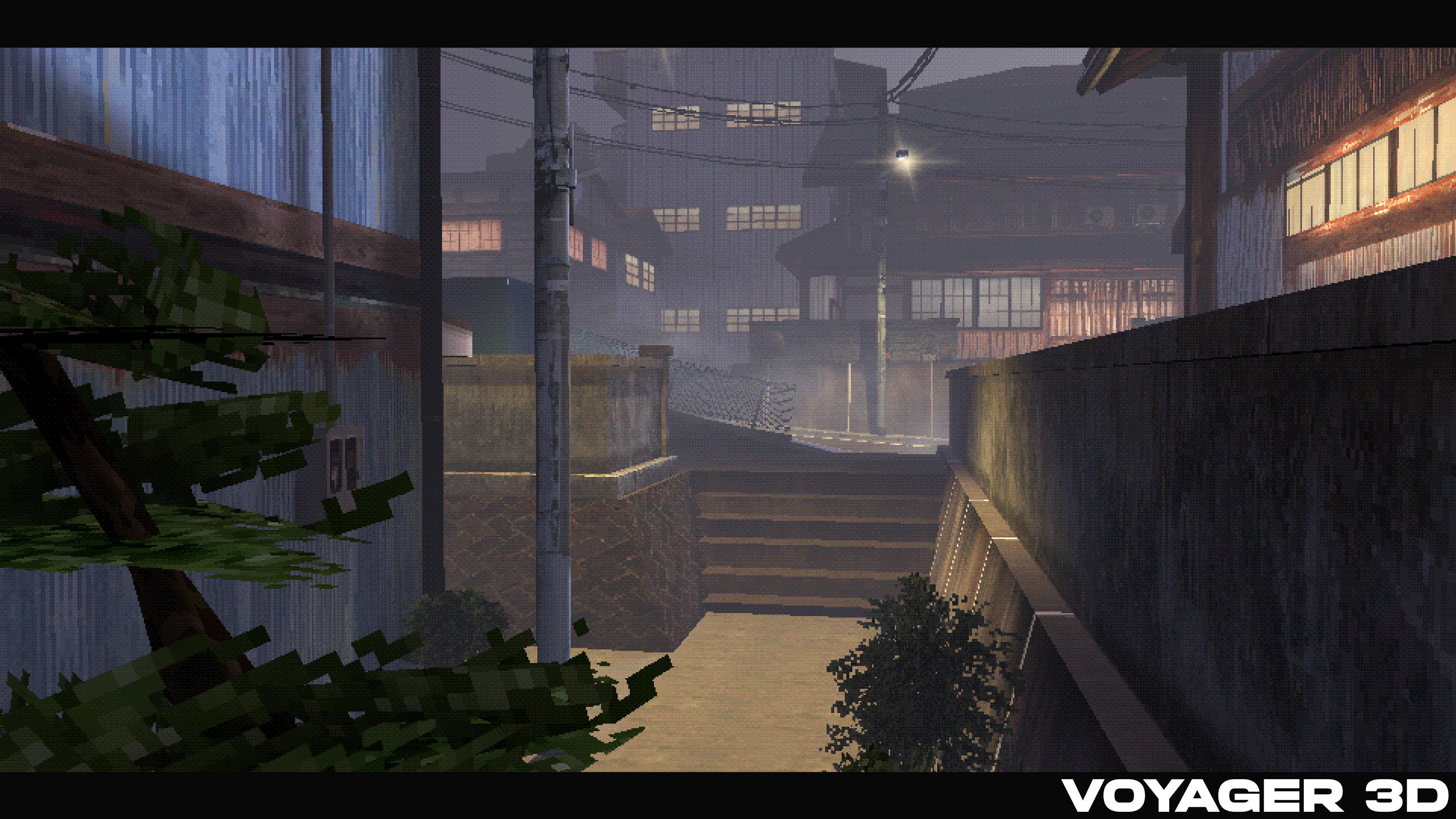 Retro Style Japanese Rural Town Low-poly 3D model_5