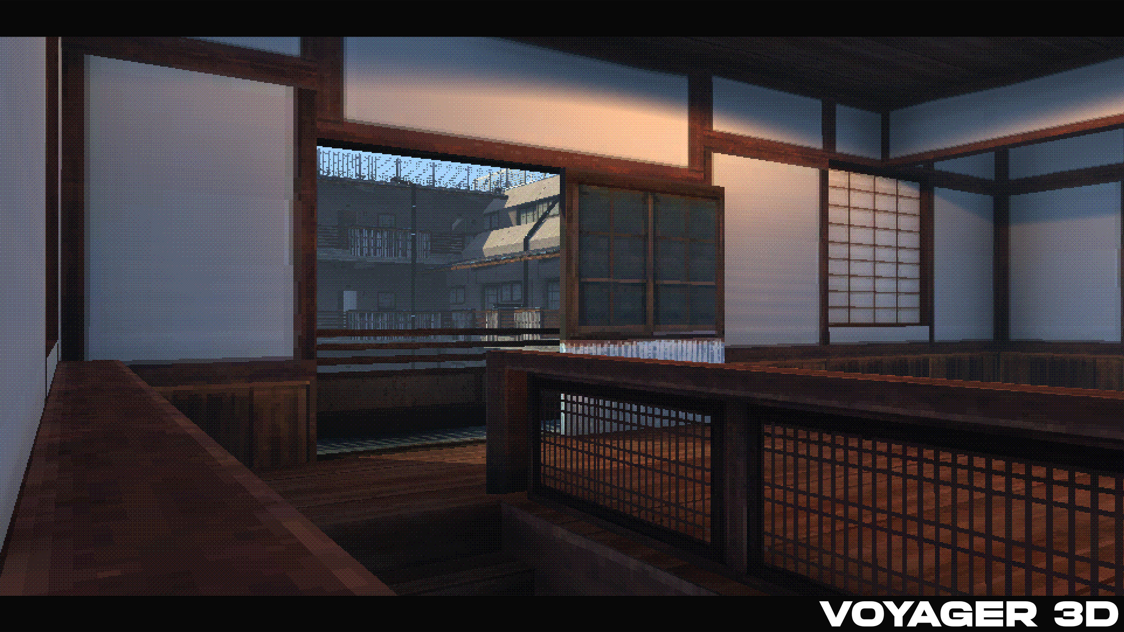 Retro Style Japanese Rural Town Low-poly 3D model_20