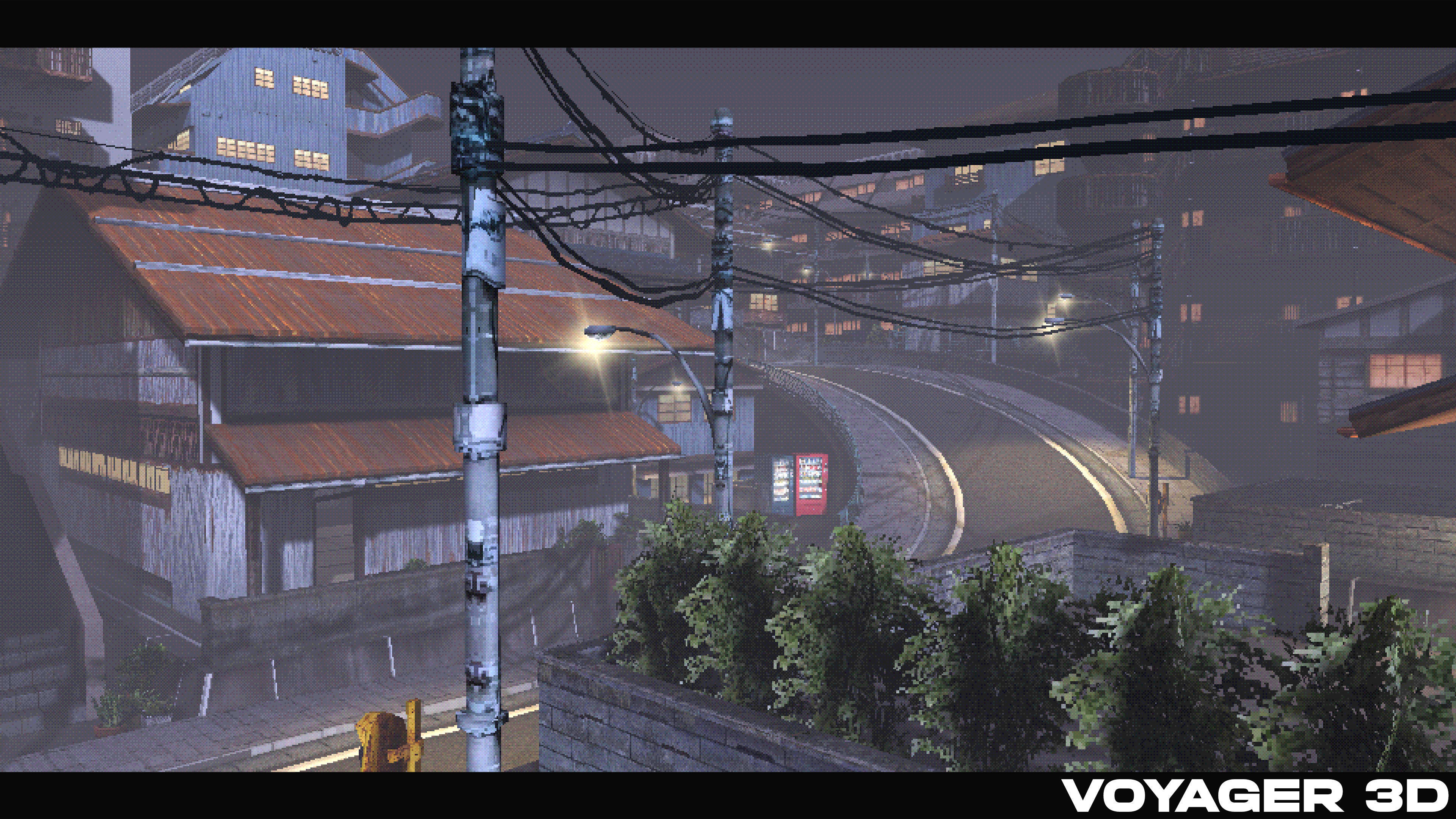 Retro Style Japanese Rural Town Low-poly 3D model_10