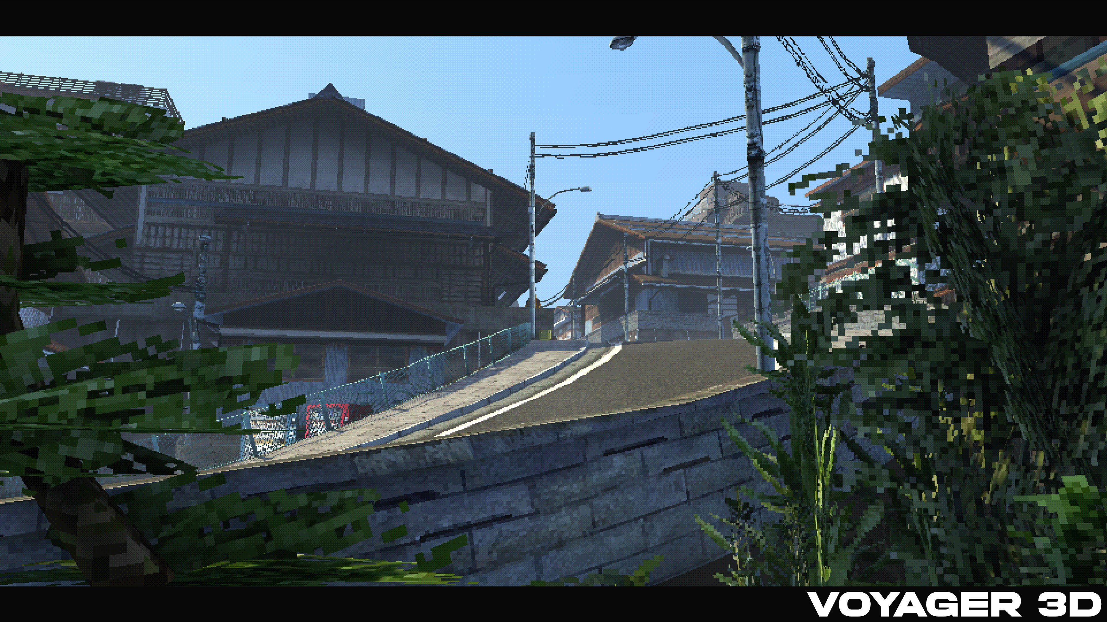 Retro Style Japanese Rural Town Low-poly 3D model_25