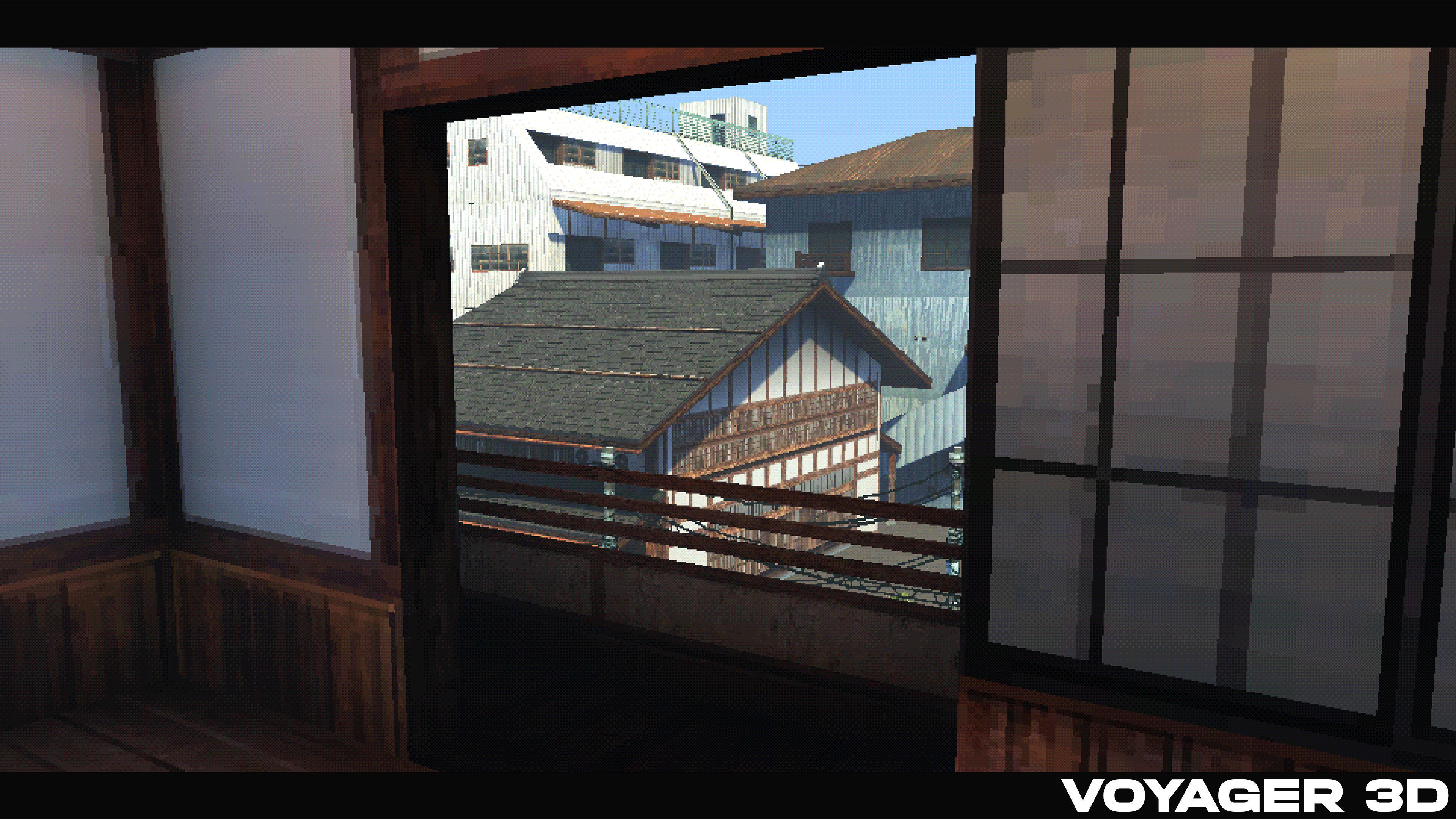 Retro Style Japanese Rural Town Low-poly 3D model_24