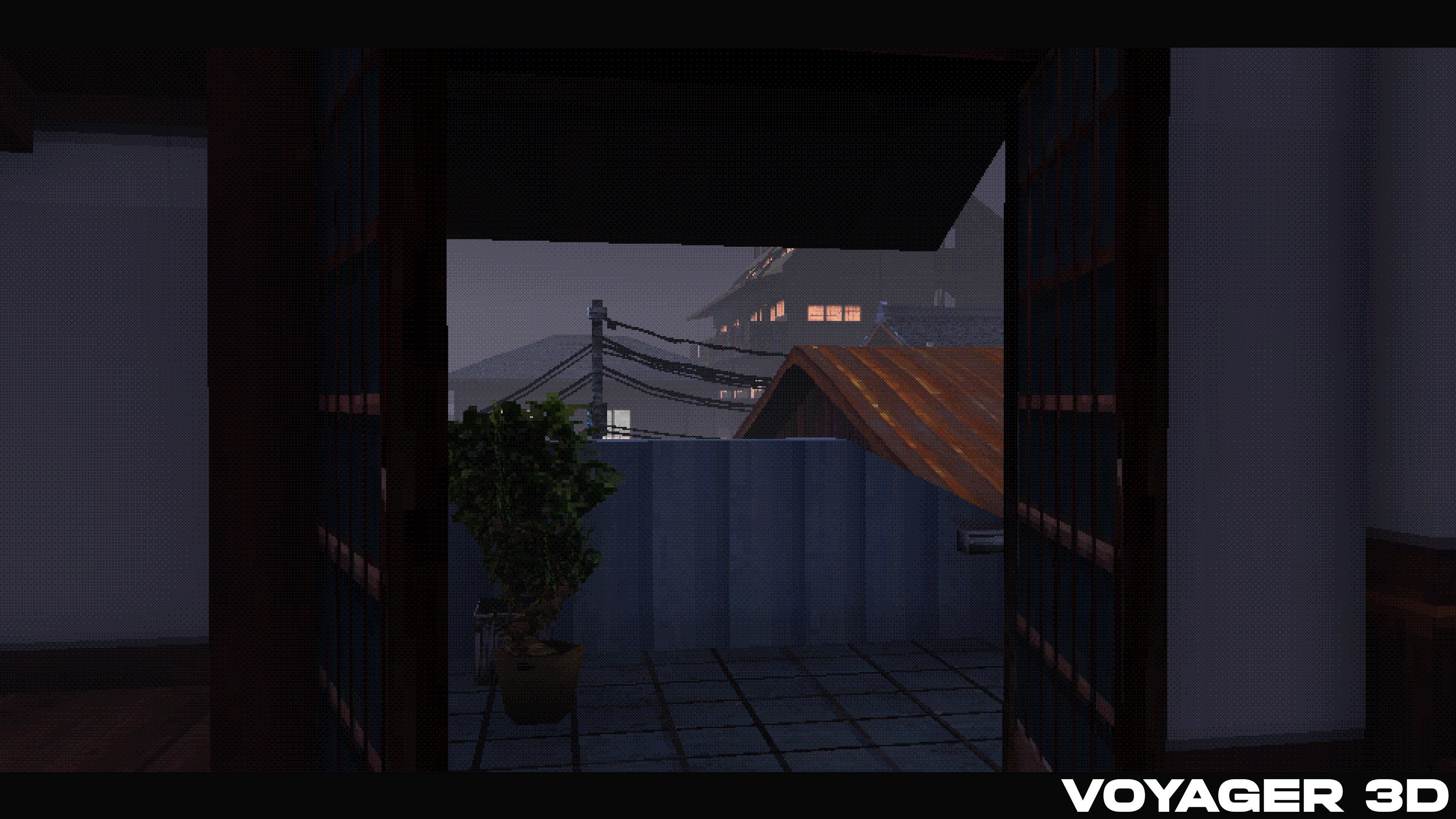 Retro Style Japanese Rural Town Low-poly 3D model_32